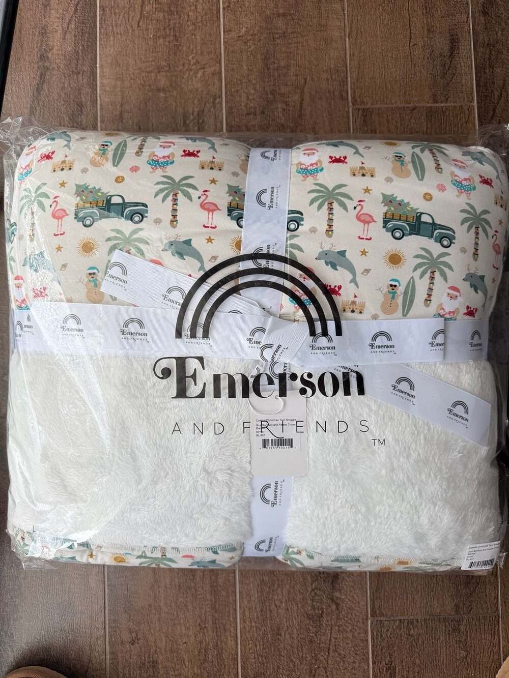 Emerson and Friends Coastal Christmas Twin Fleece Throw